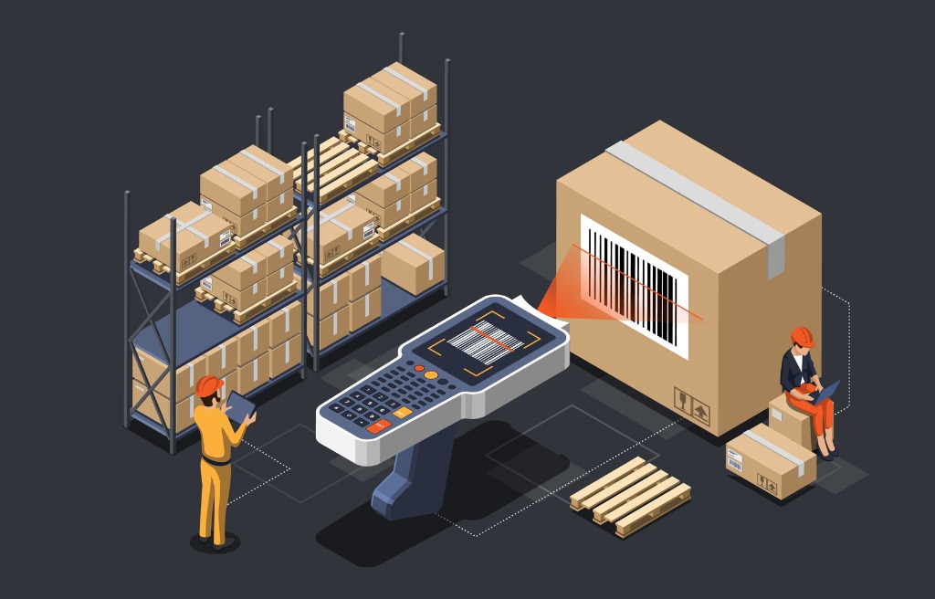 isometric warehouse manager or warehouse worker with big barcode scanner is checking goods.jpg s1024x1024wisk20cmw0h2FvrlWDoMdaHtaCQqawx63 FxAXTBqJvTAIitE8 1